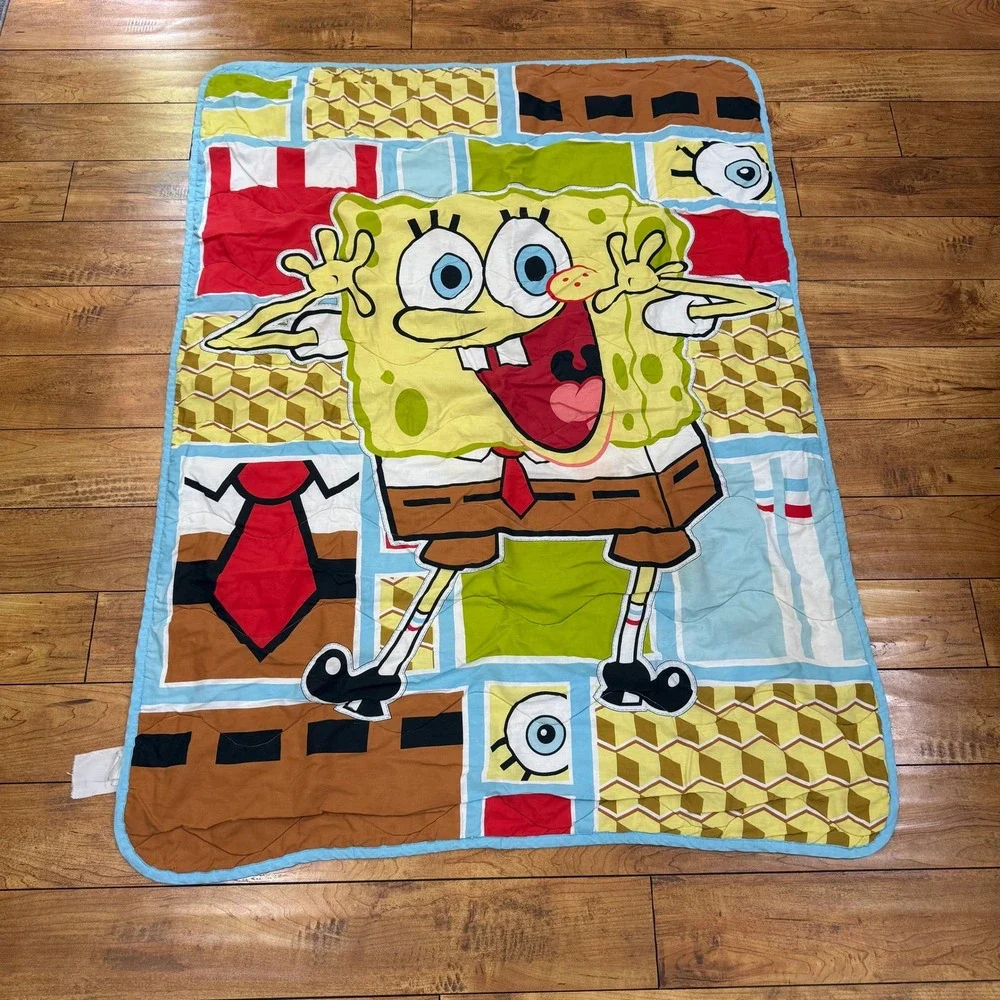 Nickelodeon SpongeBob SquarePants Reversible Quilted Comforter & Pillowcase Set